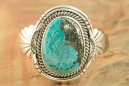 Genuine Candelaria Turquoise Sterling Silver Ring